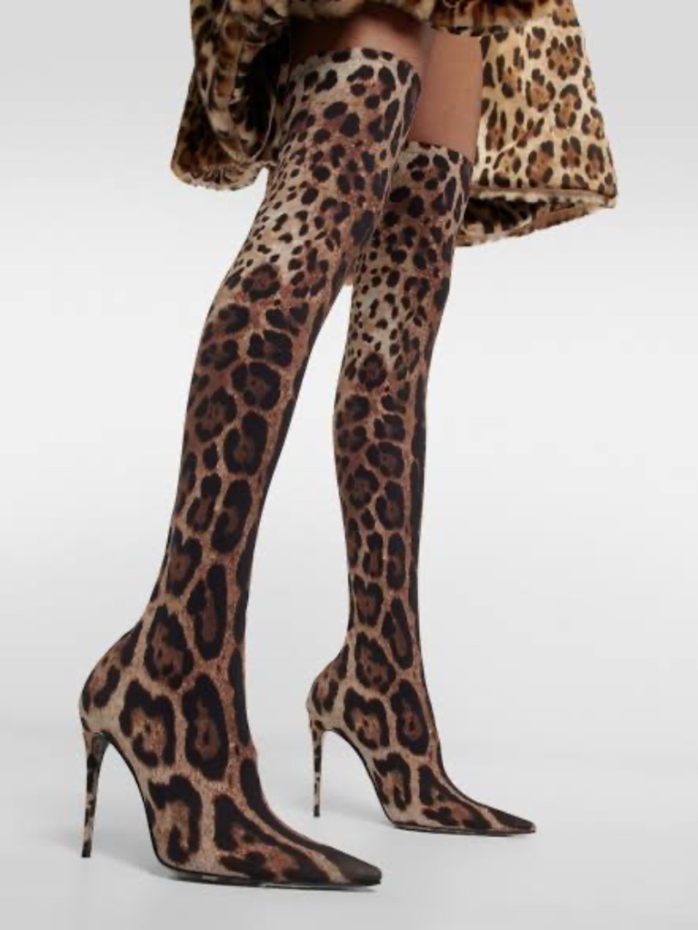 Dolce & Gabbana x Kim Kardashian Leopard Over The Knee Boots